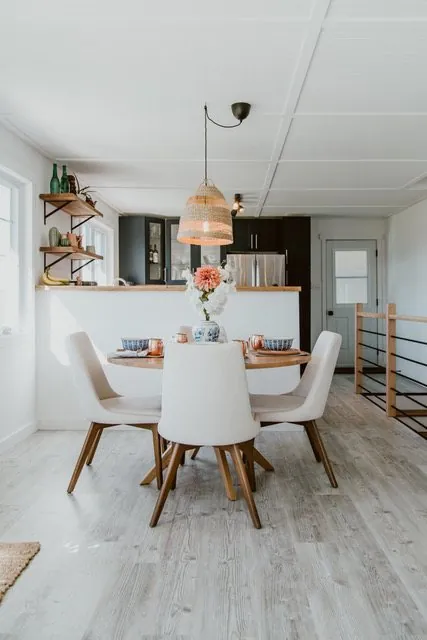 Dining Area after interior renovation by Green Ladder Contractors