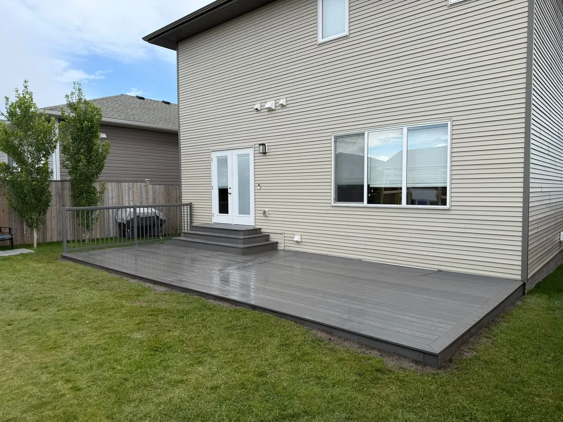 Large Backyard Composite Deck